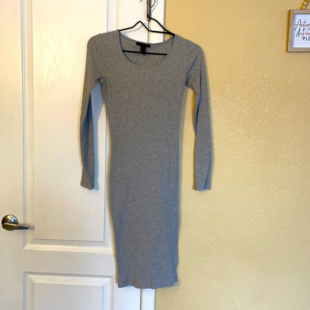 Heather Gray Midi Dress | Size SMALL